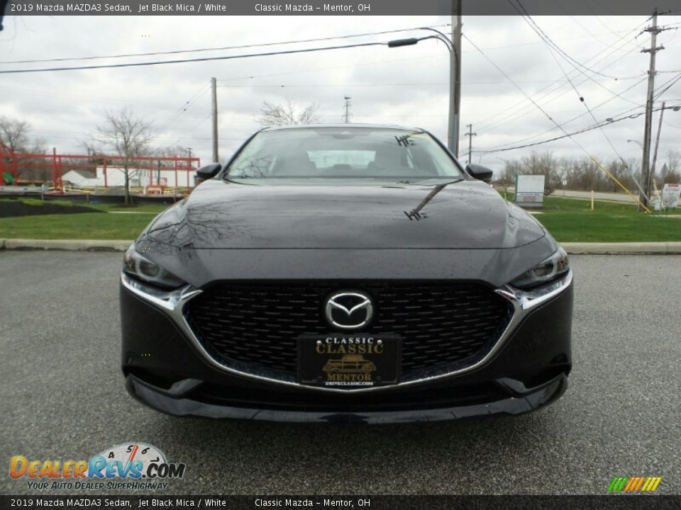 2019 Mazda MAZDA3 Sedan Jet Black Mica / White Photo #2
