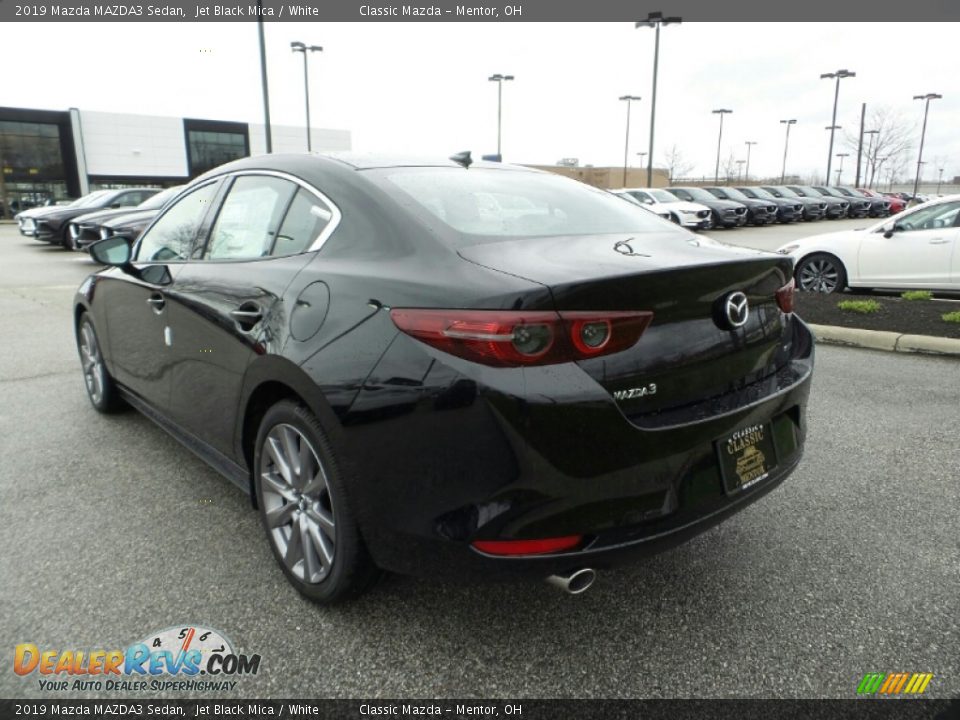 2019 Mazda MAZDA3 Sedan Jet Black Mica / White Photo #5