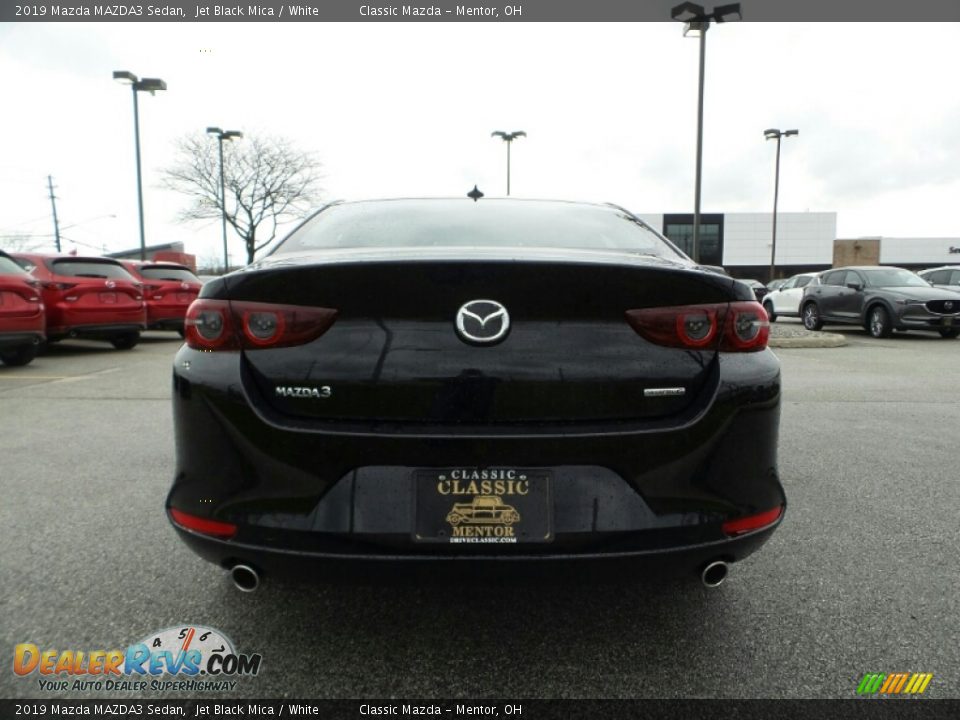 2019 Mazda MAZDA3 Sedan Jet Black Mica / White Photo #6