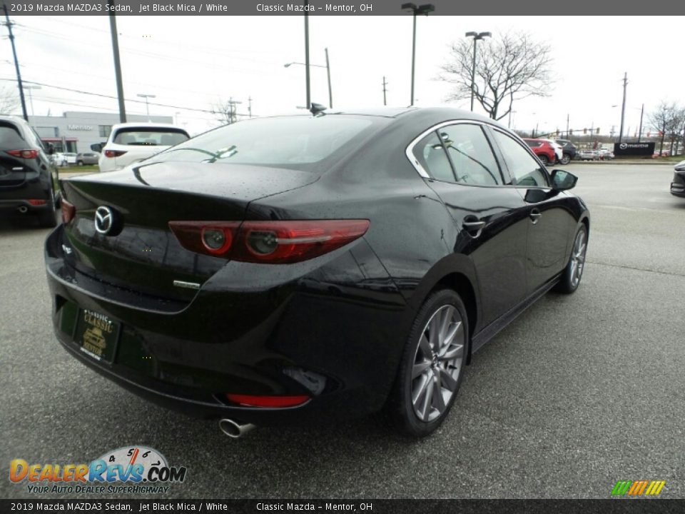 2019 Mazda MAZDA3 Sedan Jet Black Mica / White Photo #7