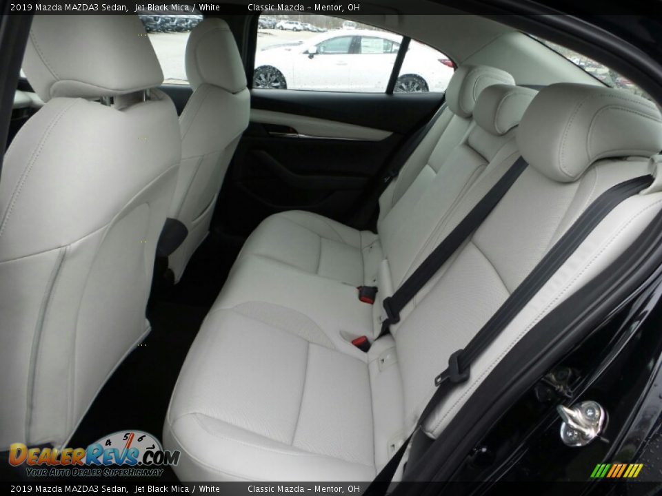 2019 Mazda MAZDA3 Sedan Jet Black Mica / White Photo #9