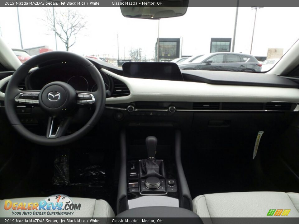 2019 Mazda MAZDA3 Sedan Jet Black Mica / White Photo #10