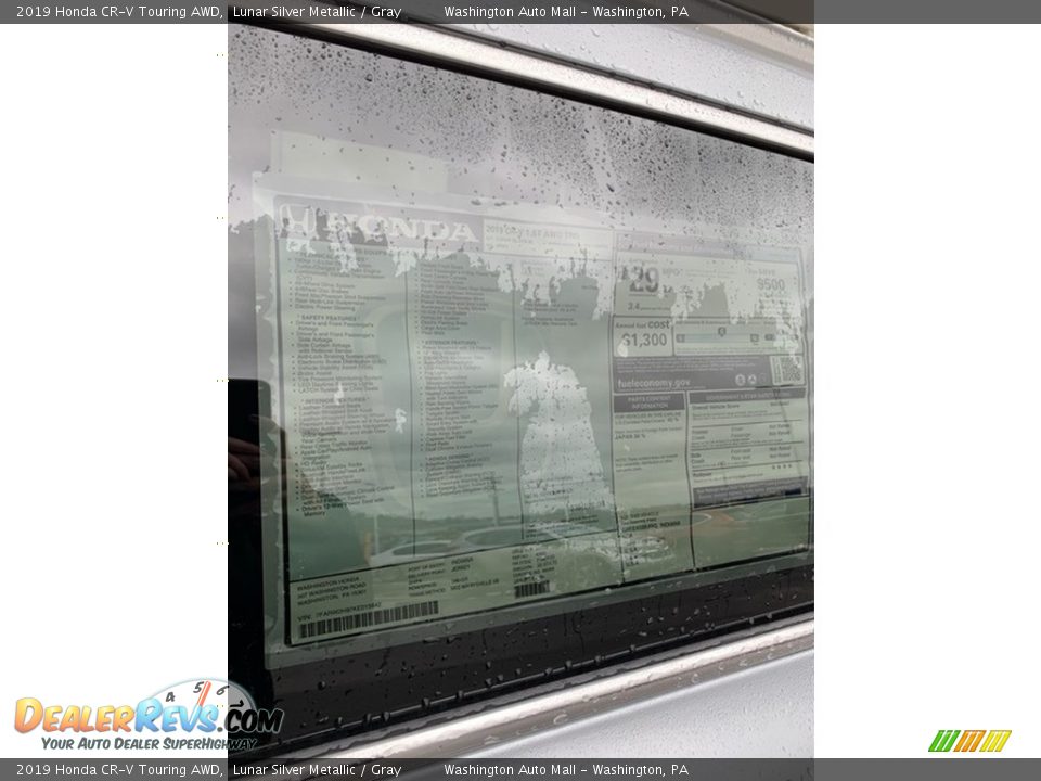 2019 Honda CR-V Touring AWD Lunar Silver Metallic / Gray Photo #15