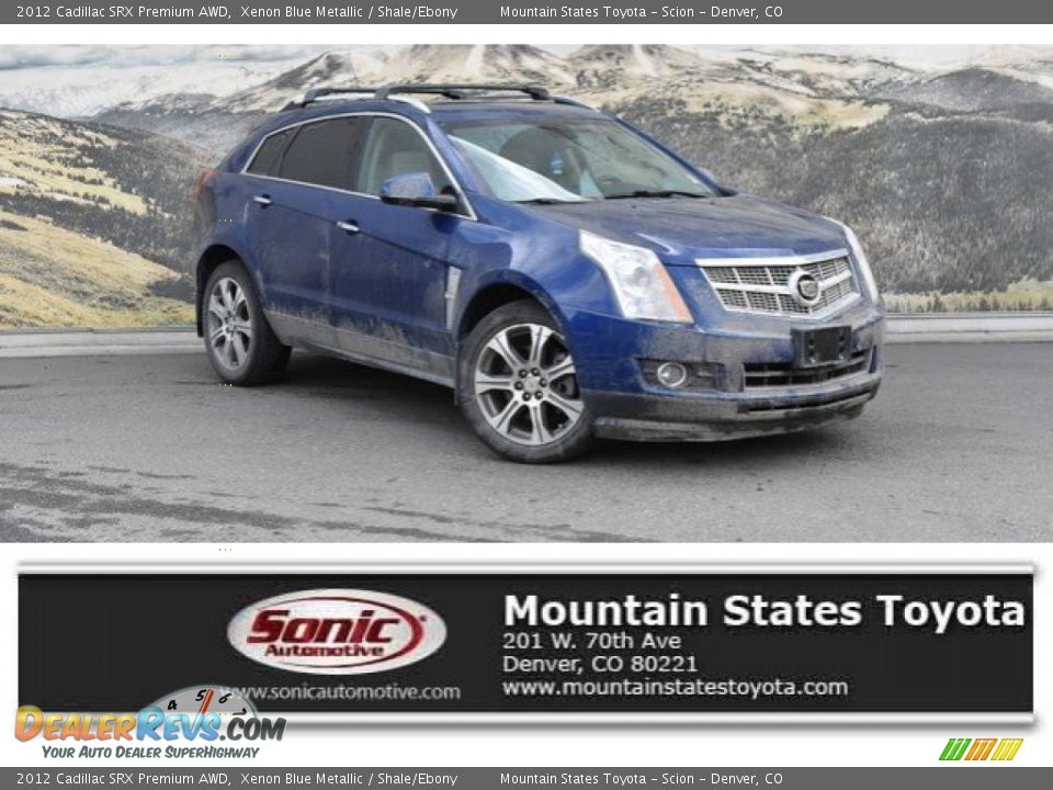 2012 Cadillac SRX Premium AWD Xenon Blue Metallic / Shale/Ebony Photo #1