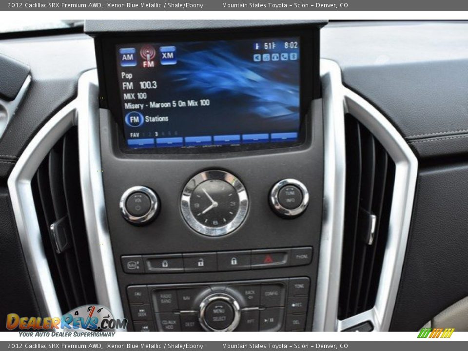 2012 Cadillac SRX Premium AWD Xenon Blue Metallic / Shale/Ebony Photo #11