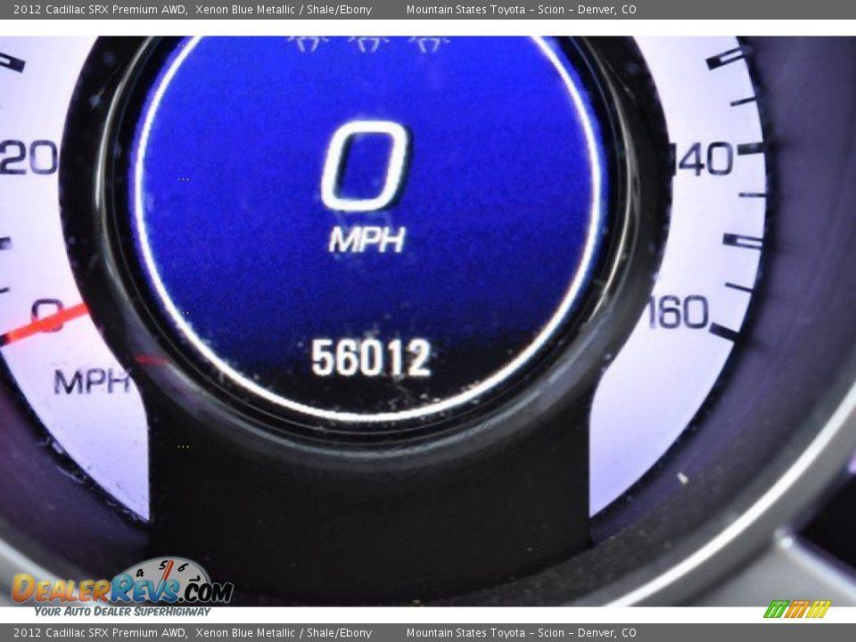 2012 Cadillac SRX Premium AWD Xenon Blue Metallic / Shale/Ebony Photo #12