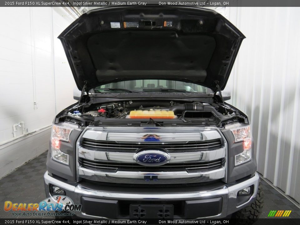 2015 Ford F150 XL SuperCrew 4x4 Ingot Silver Metallic / Medium Earth Gray Photo #6