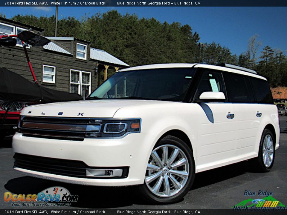 2014 Ford Flex SEL AWD White Platinum / Charcoal Black Photo #1