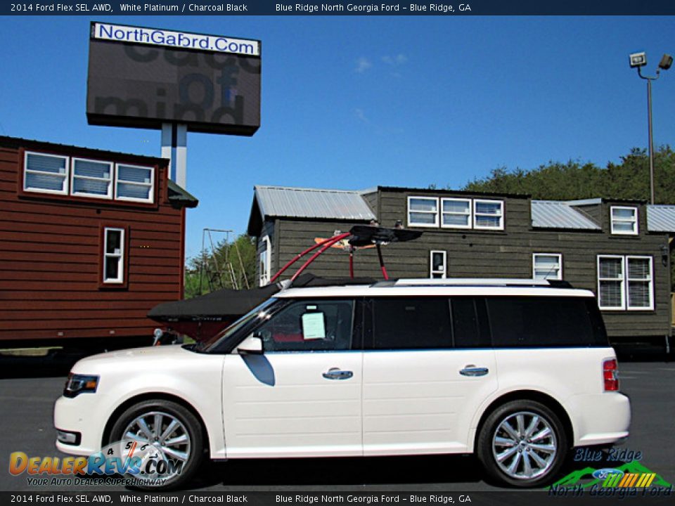 2014 Ford Flex SEL AWD White Platinum / Charcoal Black Photo #2
