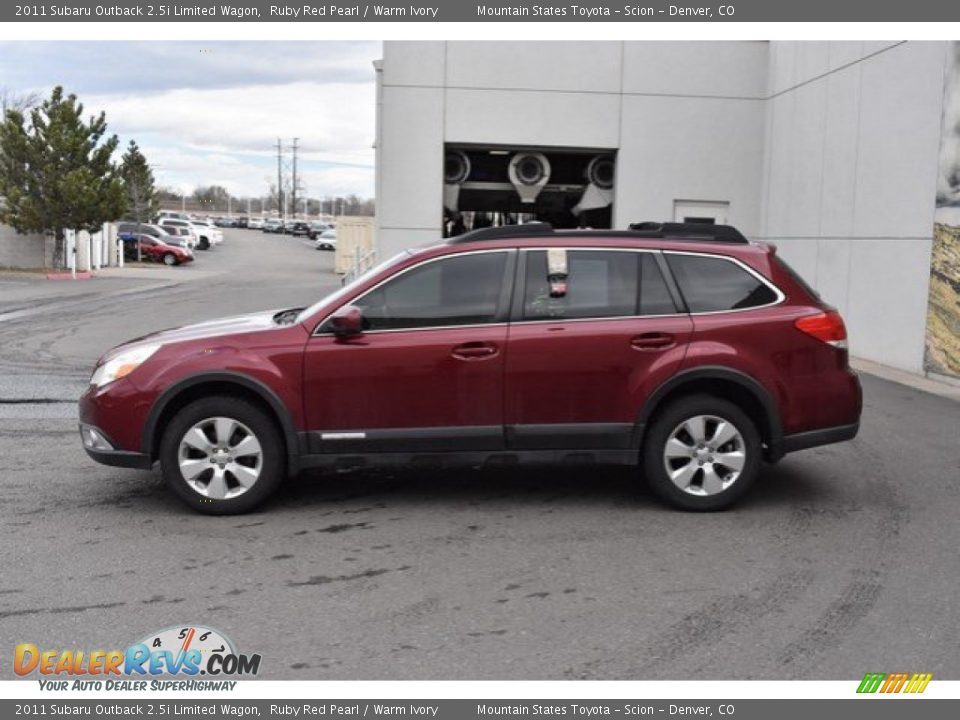 2011 Subaru Outback 2.5i Limited Wagon Ruby Red Pearl / Warm Ivory Photo #3