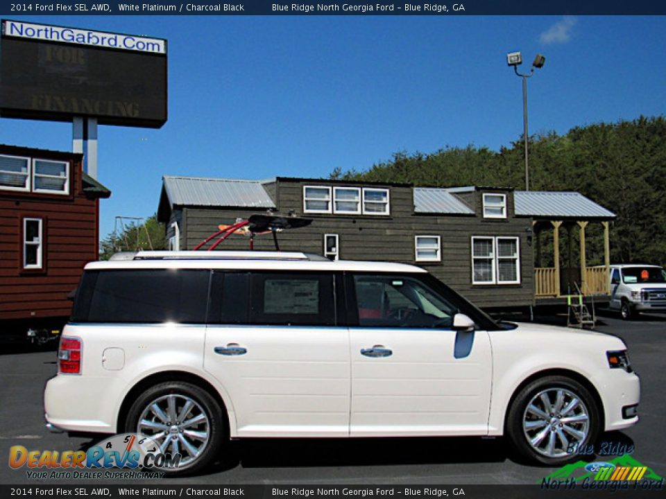 2014 Ford Flex SEL AWD White Platinum / Charcoal Black Photo #6