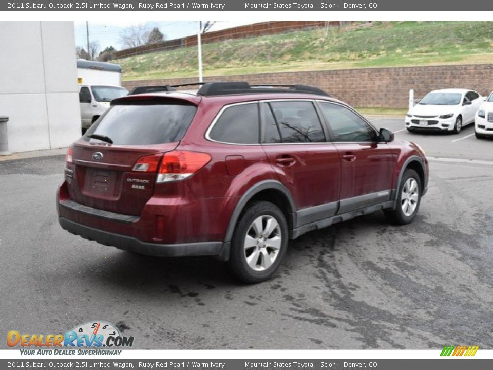2011 Subaru Outback 2.5i Limited Wagon Ruby Red Pearl / Warm Ivory Photo #6
