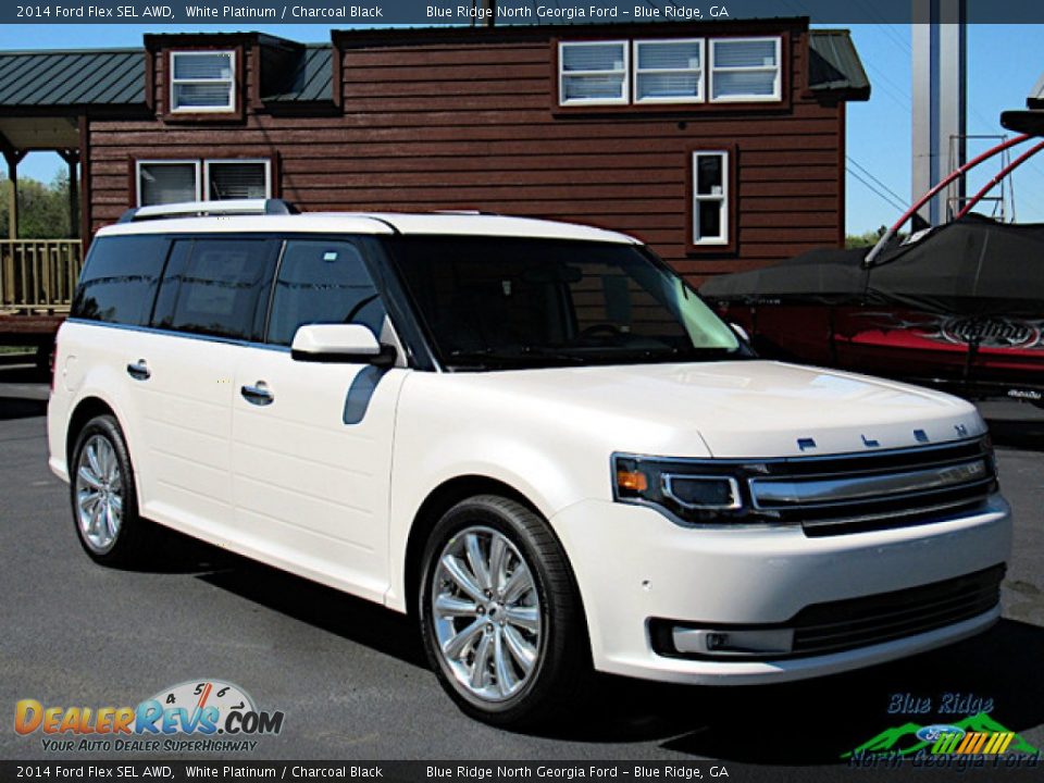 2014 Ford Flex SEL AWD White Platinum / Charcoal Black Photo #7
