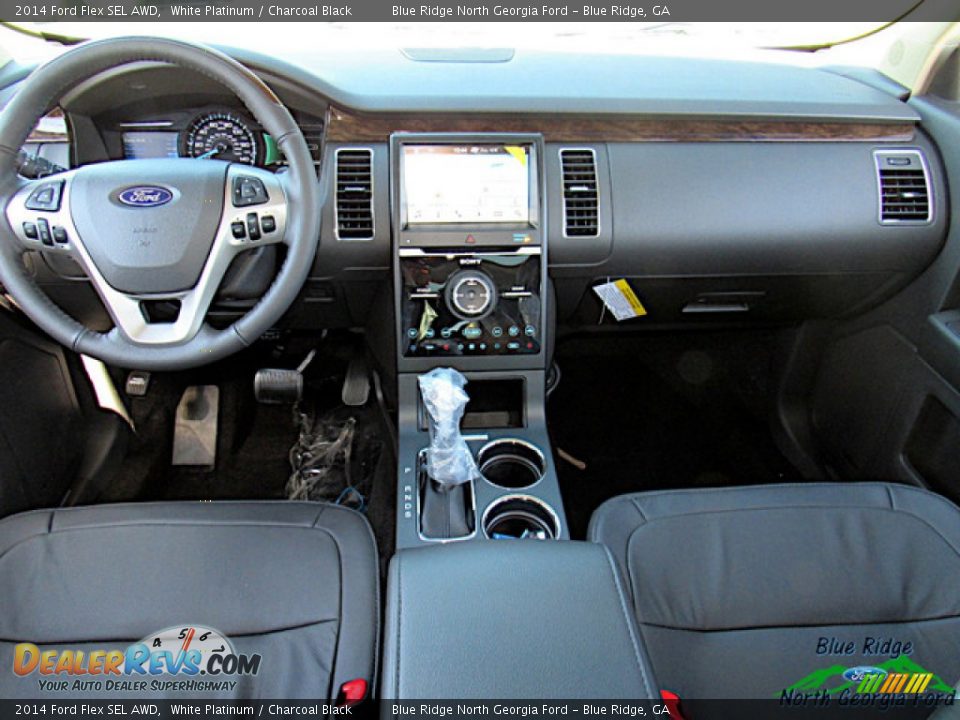 2014 Ford Flex SEL AWD White Platinum / Charcoal Black Photo #17