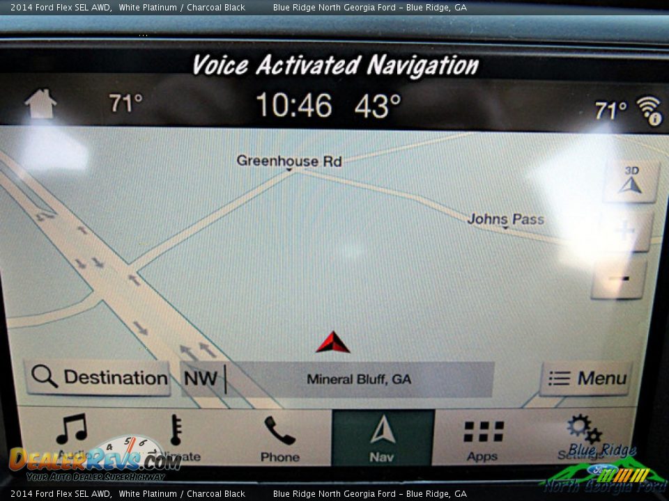 2014 Ford Flex SEL AWD White Platinum / Charcoal Black Photo #23