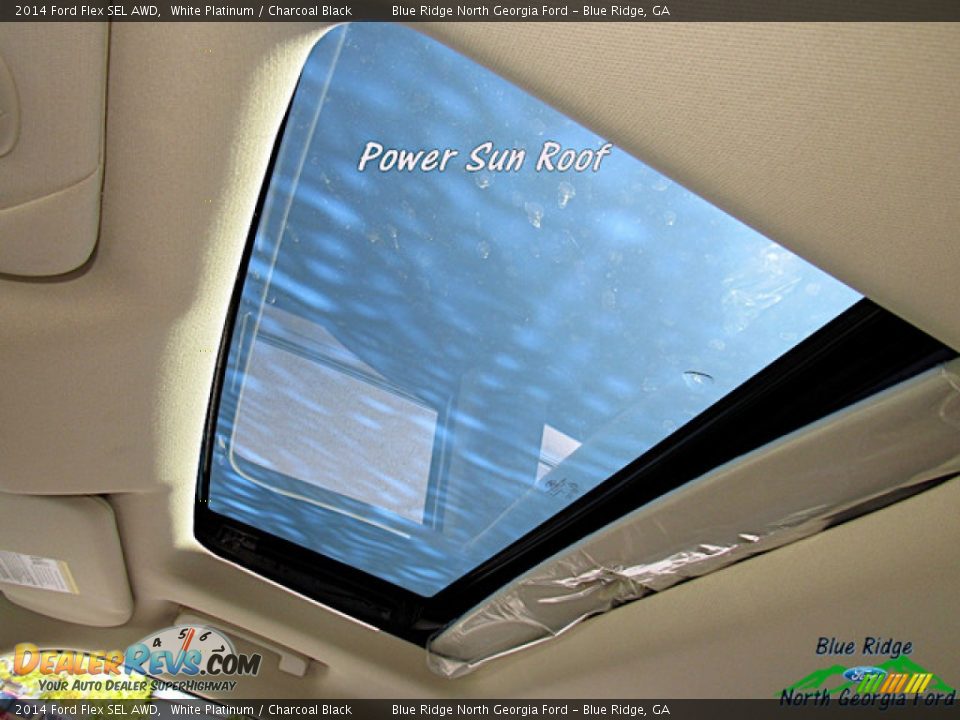 2014 Ford Flex SEL AWD White Platinum / Charcoal Black Photo #26