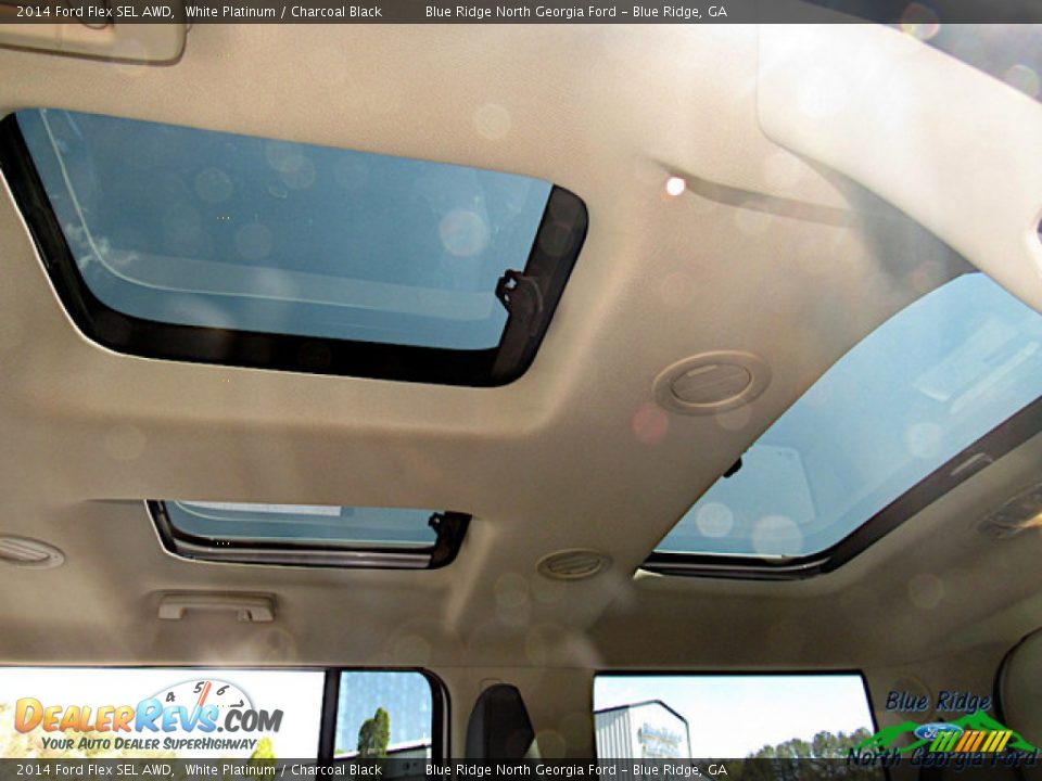 2014 Ford Flex SEL AWD White Platinum / Charcoal Black Photo #27