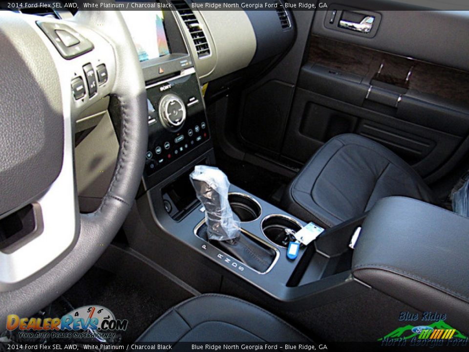 2014 Ford Flex SEL AWD White Platinum / Charcoal Black Photo #28