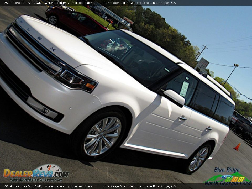 2014 Ford Flex SEL AWD White Platinum / Charcoal Black Photo #33