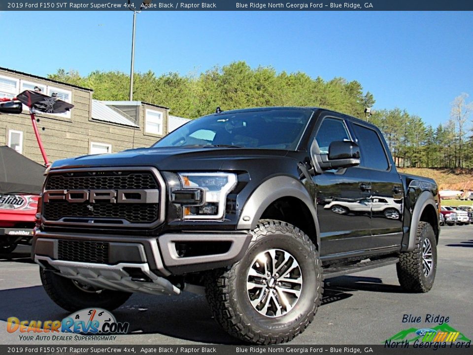 2019 Ford F150 SVT Raptor SuperCrew 4x4 Agate Black / Raptor Black Photo #1