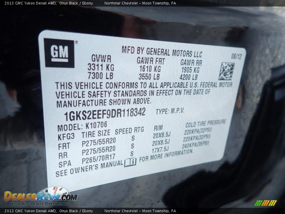 2013 GMC Yukon Denali AWD Onyx Black / Ebony Photo #28