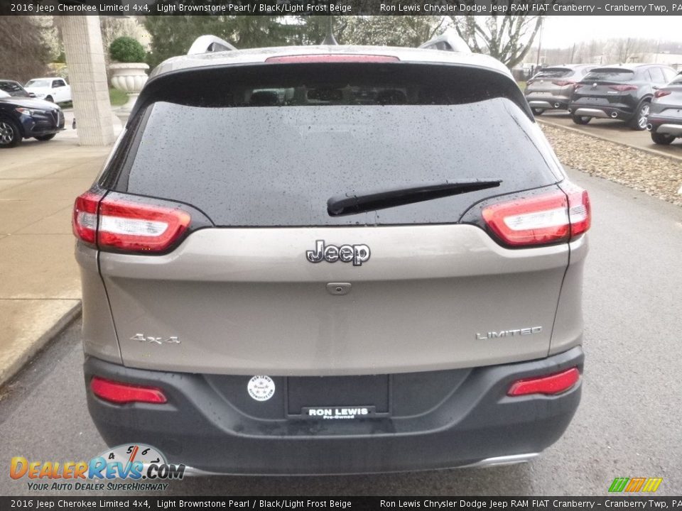 2016 Jeep Cherokee Limited 4x4 Light Brownstone Pearl / Black/Light Frost Beige Photo #8