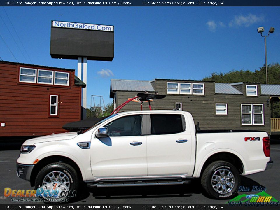 2019 Ford Ranger Lariat SuperCrew 4x4 White Platinum Tri-Coat / Ebony Photo #2