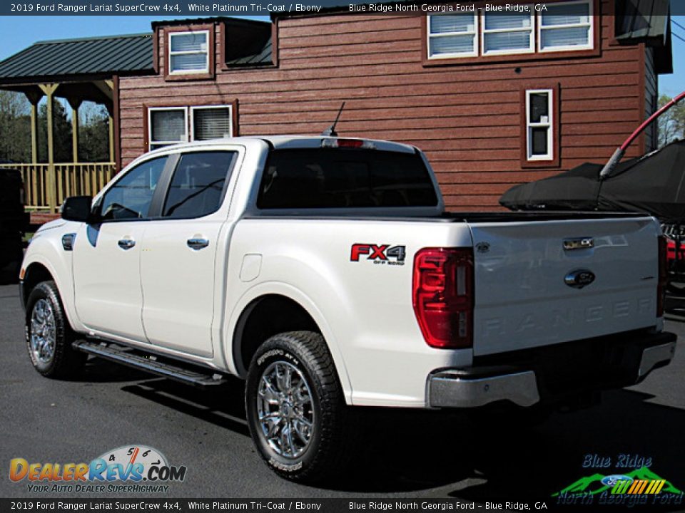 2019 Ford Ranger Lariat SuperCrew 4x4 White Platinum Tri-Coat / Ebony Photo #3