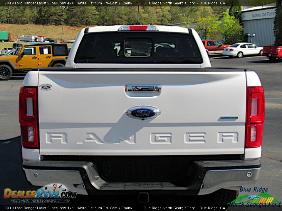 2019 Ford Ranger Lariat SuperCrew 4x4 White Platinum Tri-Coat / Ebony Photo #4