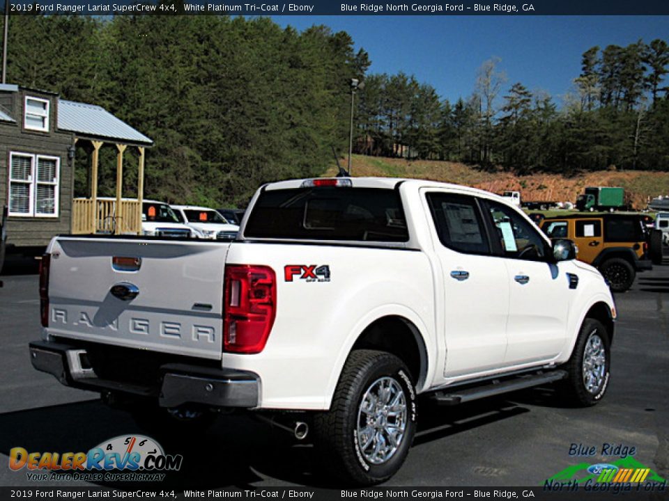 2019 Ford Ranger Lariat SuperCrew 4x4 White Platinum Tri-Coat / Ebony Photo #5