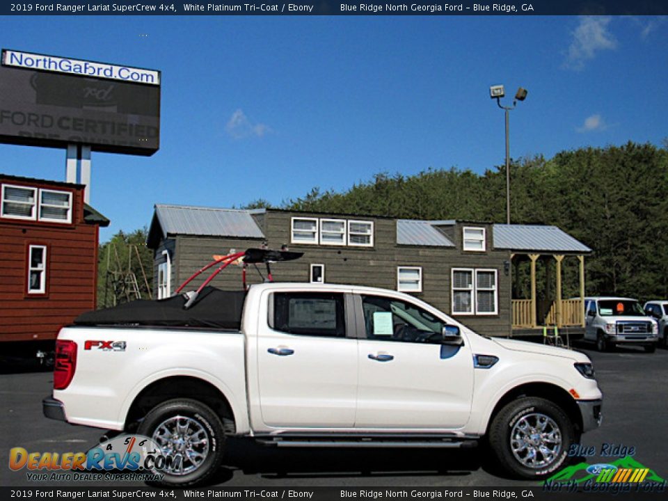 2019 Ford Ranger Lariat SuperCrew 4x4 White Platinum Tri-Coat / Ebony Photo #6