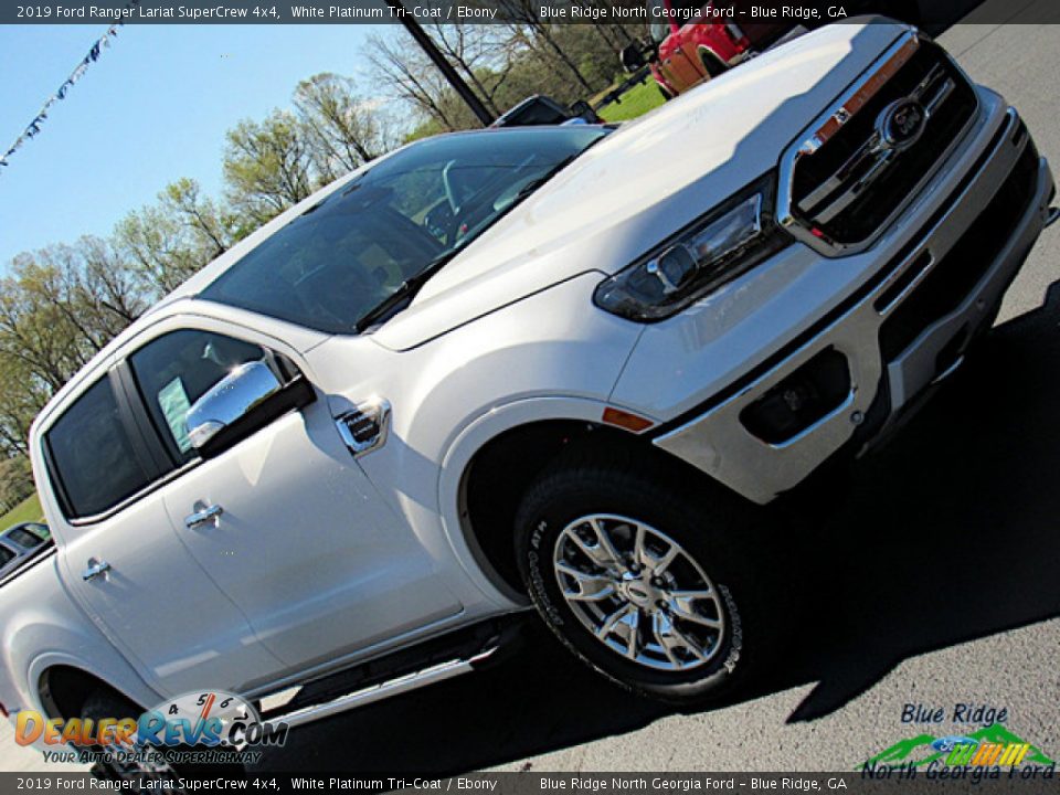 2019 Ford Ranger Lariat SuperCrew 4x4 White Platinum Tri-Coat / Ebony Photo #30