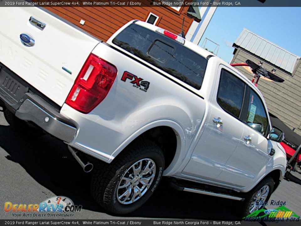 2019 Ford Ranger Lariat SuperCrew 4x4 White Platinum Tri-Coat / Ebony Photo #31