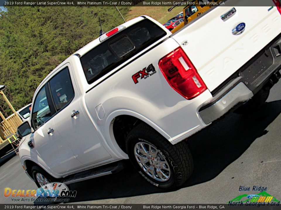 2019 Ford Ranger Lariat SuperCrew 4x4 White Platinum Tri-Coat / Ebony Photo #32