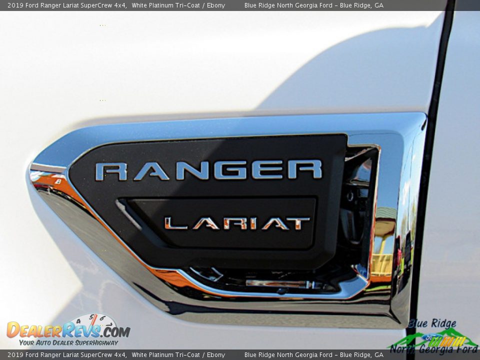 2019 Ford Ranger Lariat SuperCrew 4x4 White Platinum Tri-Coat / Ebony Photo #33