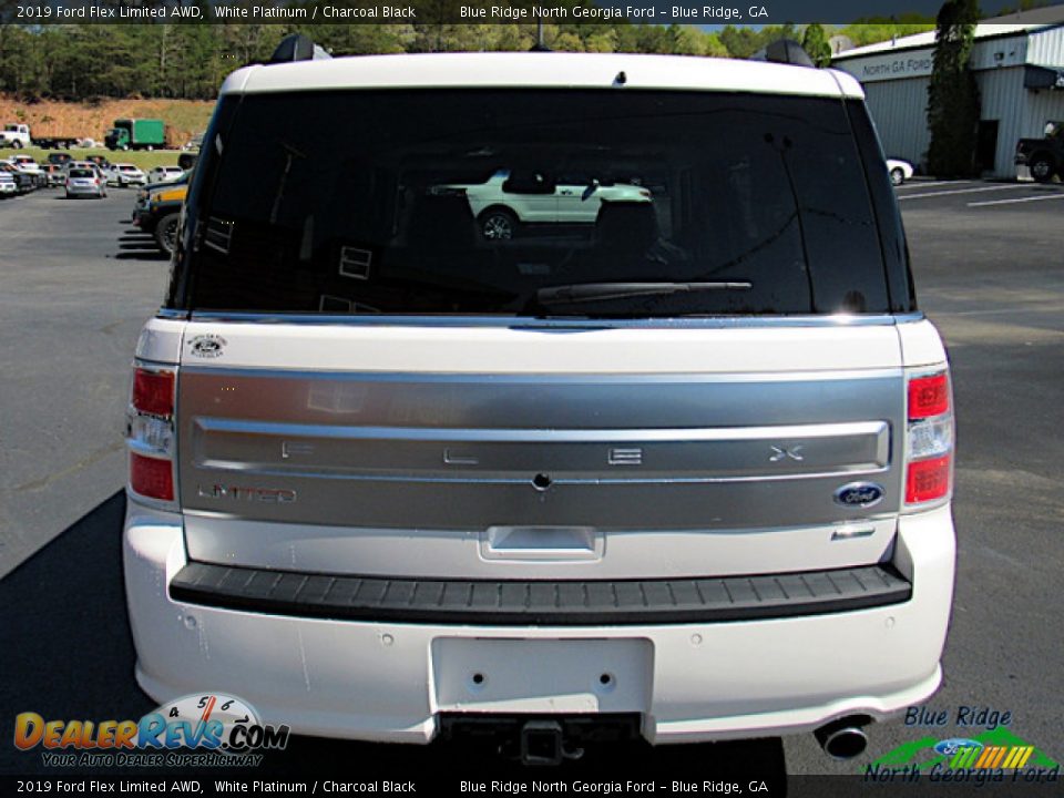 2019 Ford Flex Limited AWD White Platinum / Charcoal Black Photo #4