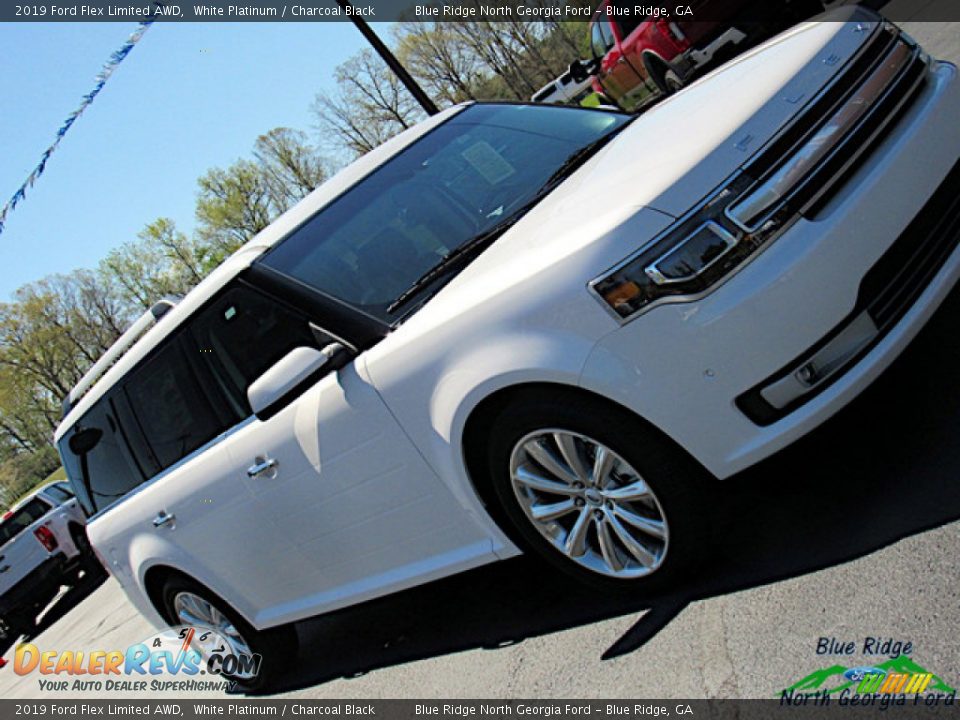 2019 Ford Flex Limited AWD White Platinum / Charcoal Black Photo #34