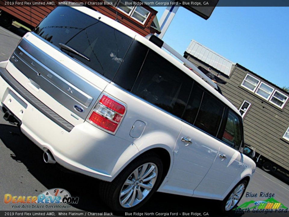 2019 Ford Flex Limited AWD White Platinum / Charcoal Black Photo #35