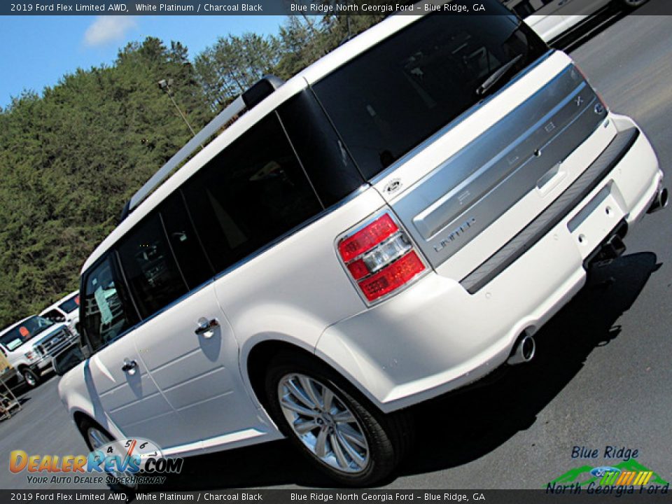 2019 Ford Flex Limited AWD White Platinum / Charcoal Black Photo #36