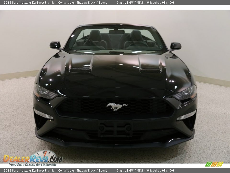 2018 Ford Mustang EcoBoost Premium Convertible Shadow Black / Ebony Photo #3