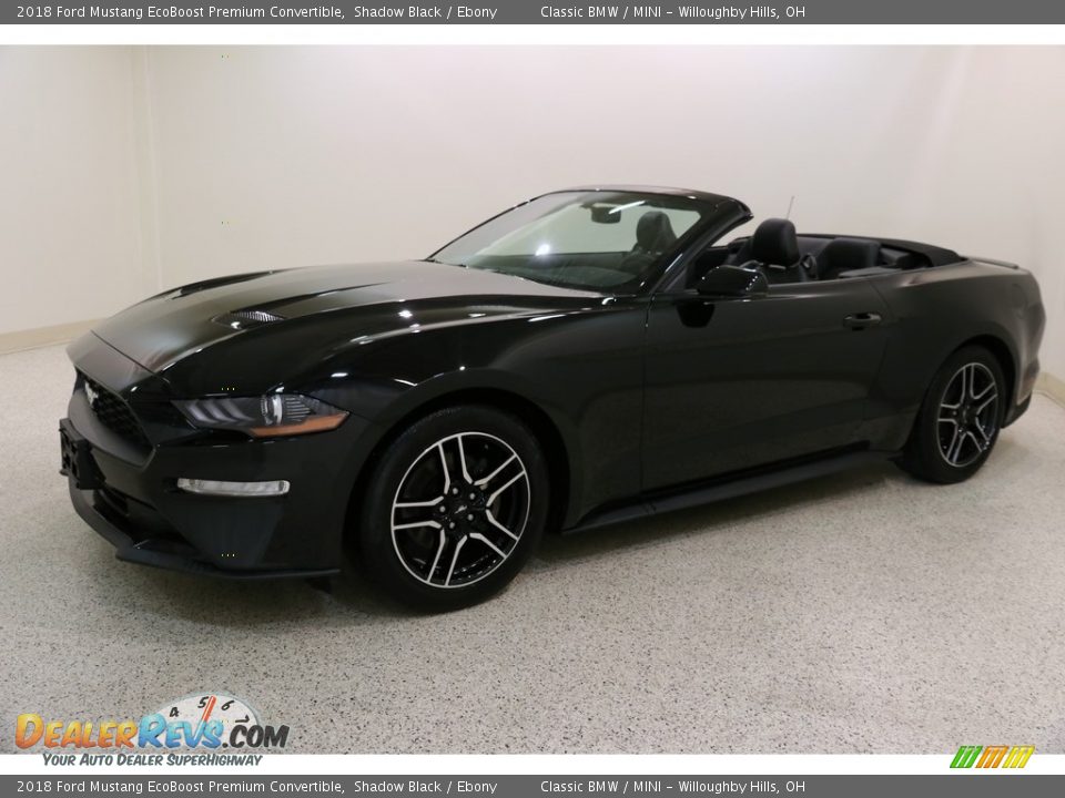 2018 Ford Mustang EcoBoost Premium Convertible Shadow Black / Ebony Photo #4