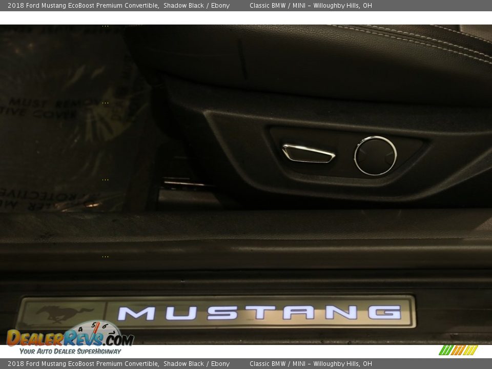 2018 Ford Mustang EcoBoost Premium Convertible Shadow Black / Ebony Photo #6