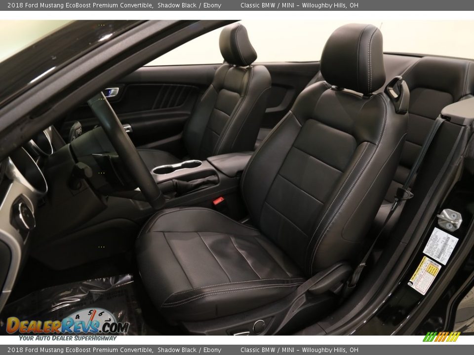 2018 Ford Mustang EcoBoost Premium Convertible Shadow Black / Ebony Photo #7