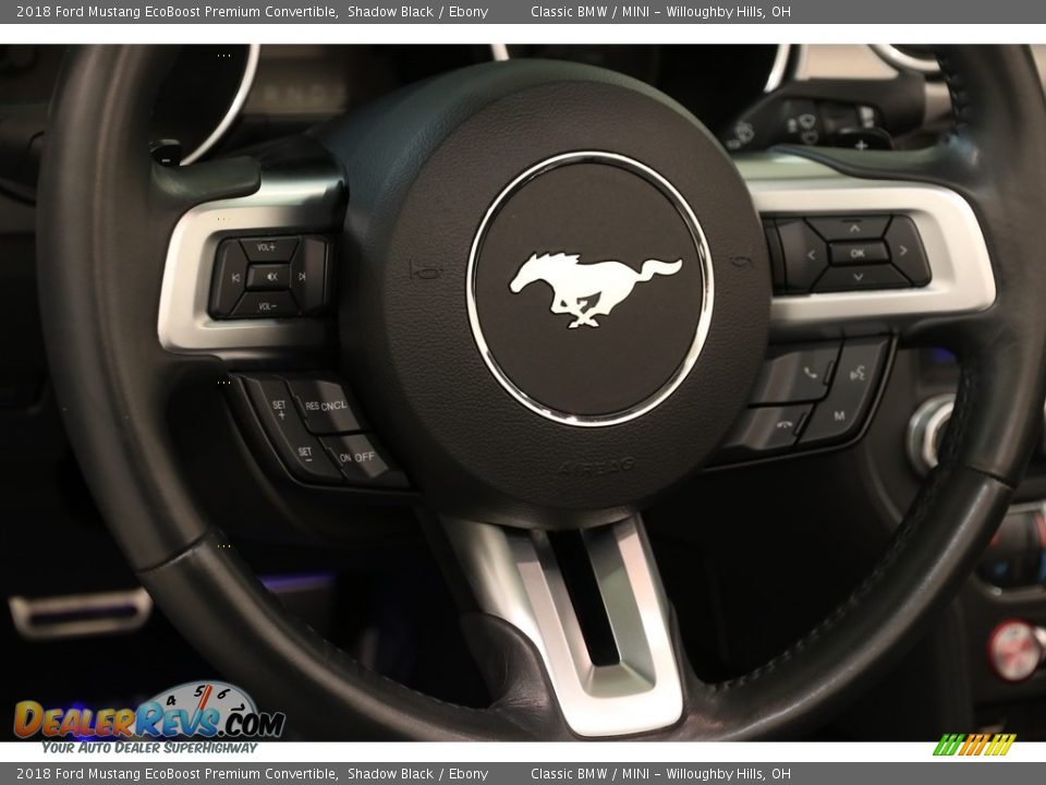 2018 Ford Mustang EcoBoost Premium Convertible Shadow Black / Ebony Photo #8