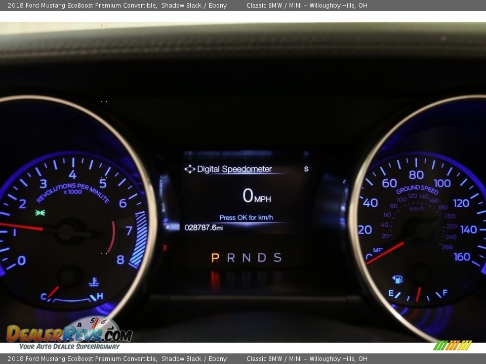 2018 Ford Mustang EcoBoost Premium Convertible Shadow Black / Ebony Photo #9