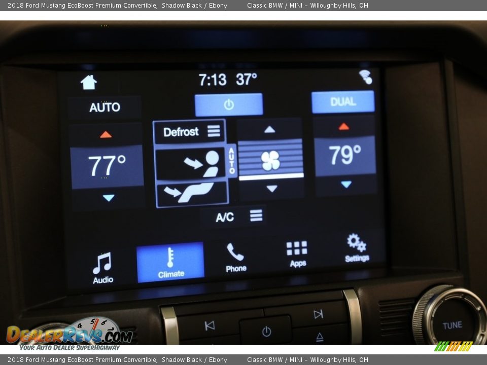 2018 Ford Mustang EcoBoost Premium Convertible Shadow Black / Ebony Photo #14
