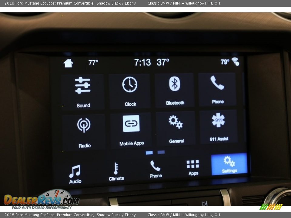 2018 Ford Mustang EcoBoost Premium Convertible Shadow Black / Ebony Photo #17