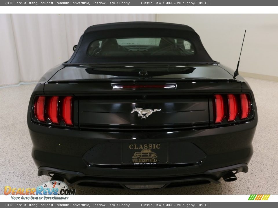 2018 Ford Mustang EcoBoost Premium Convertible Shadow Black / Ebony Photo #23