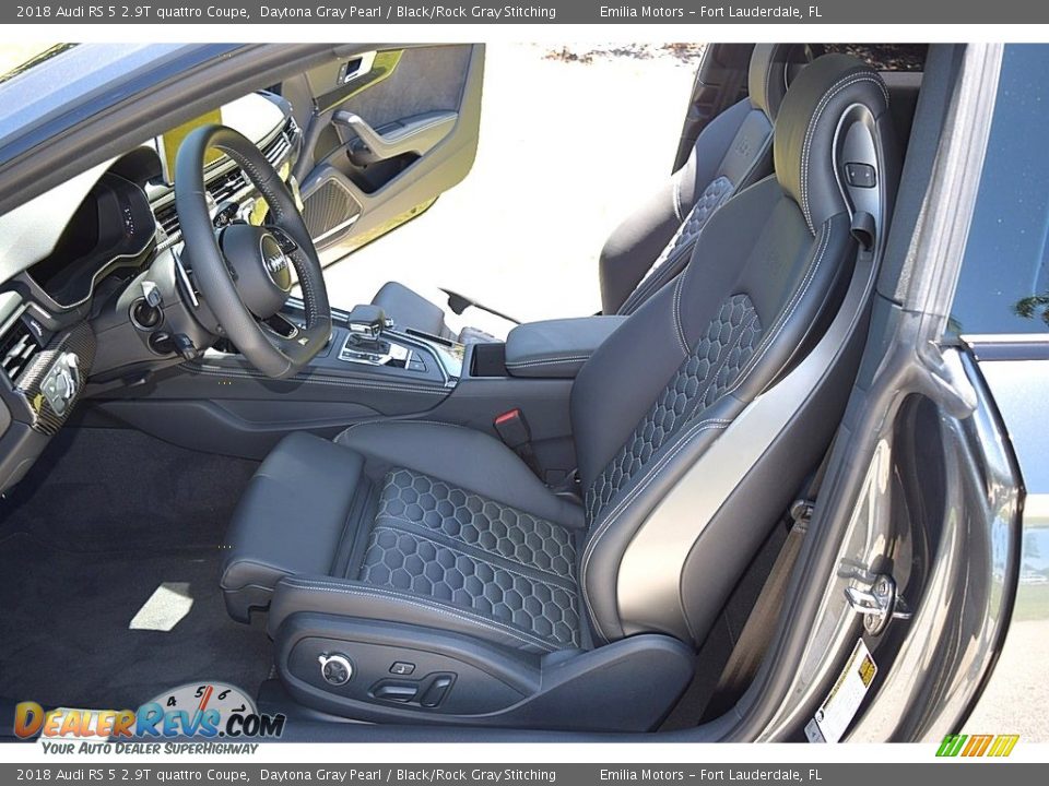 Black/Rock Gray Stitching Interior 2018 Audi RS 5 2.9T quattro Coupe