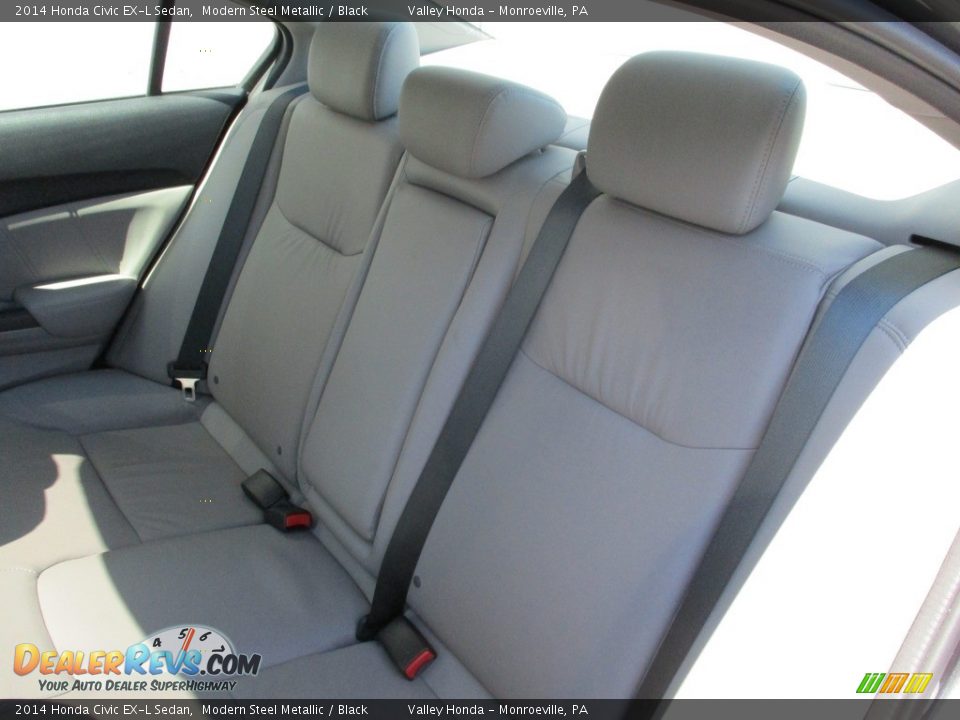 2014 Honda Civic EX-L Sedan Modern Steel Metallic / Black Photo #13